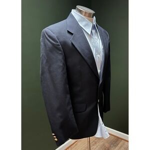Mappelli de Milano Men's Navy Blue 100% Wool Blazer Gold Button Classic Fit 36R
